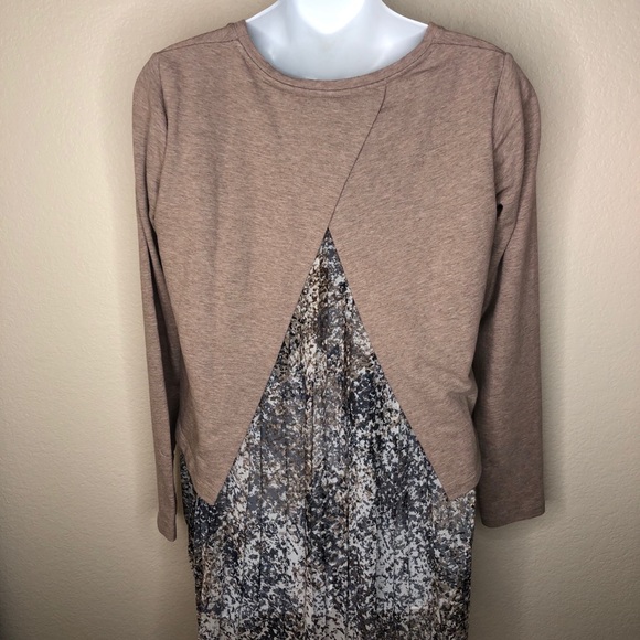 Logo lounge French terry pleated top cocoa tunic - Picture 5 of 6